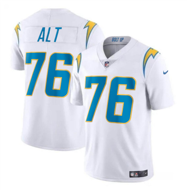 Nike Chargers 76 Joe Alt White 2024 NFL Draft Vapor Limited Jersey Nike Chargers 76 Joe Alt White 2024 NFL Draft Vapor Limited Jersey