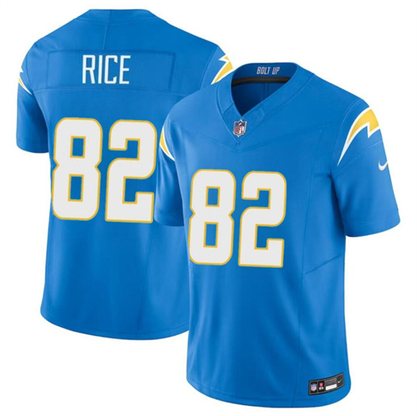 Nike Chargers 82 Brenden Rice Blue 2024 NFL Draft Vapor Limited Jersey Nike Chargers 82 Brenden Rice Blue 2024 NFL Draft Vapor Limited Jersey