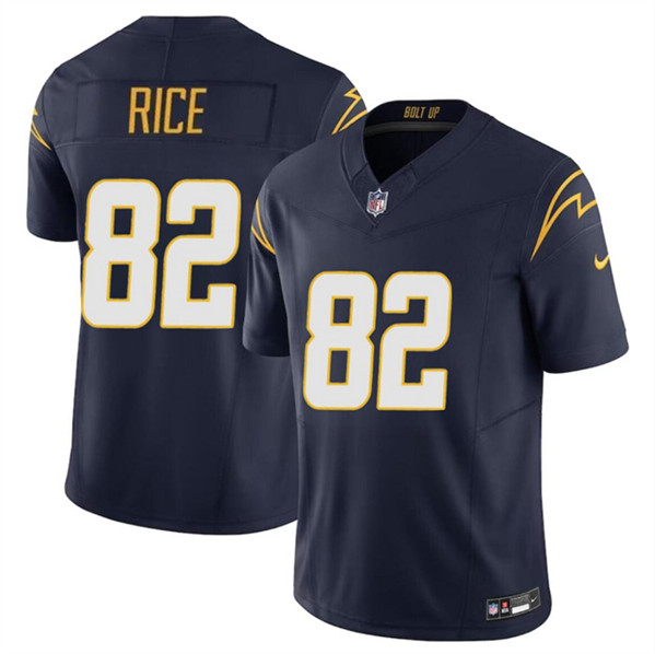 Nike Chargers 82 Brenden Rice Navy 2024 NFL Draft Vapor Limited Jersey