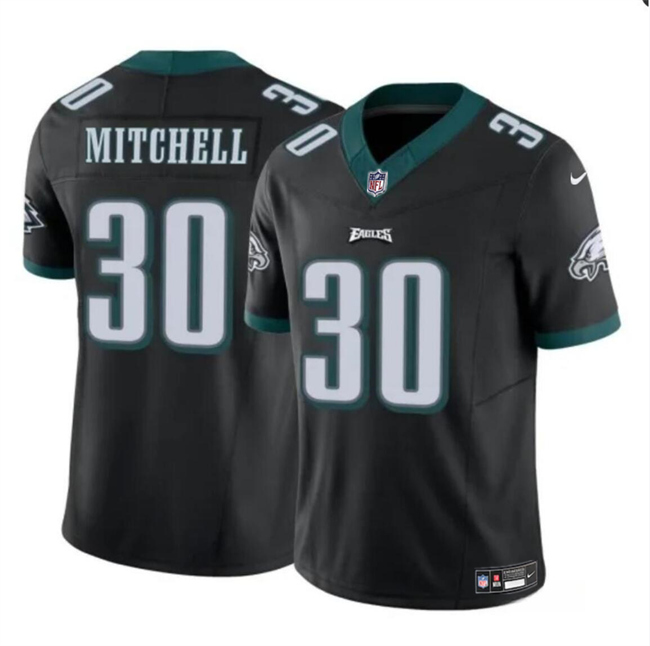 Nike Eagles 30 Quinyon Mitchell Black 2024 NFL Draft Vapor Limited Jersey