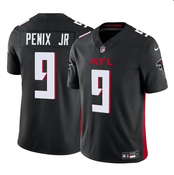 Nike Falcons 9 Michael Penix Jr Black 2024 NFL Draft Vapor Limited Jersey