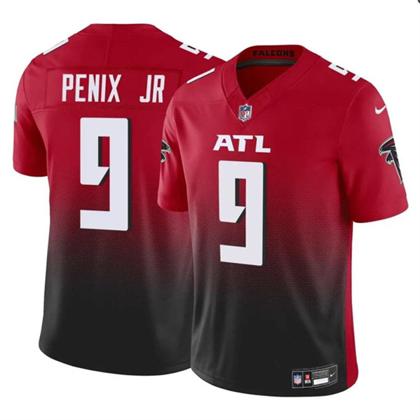 Nike Falcons 9 Michael Penix Jr Red 2024 NFL Draft Vapor Limited Jersey