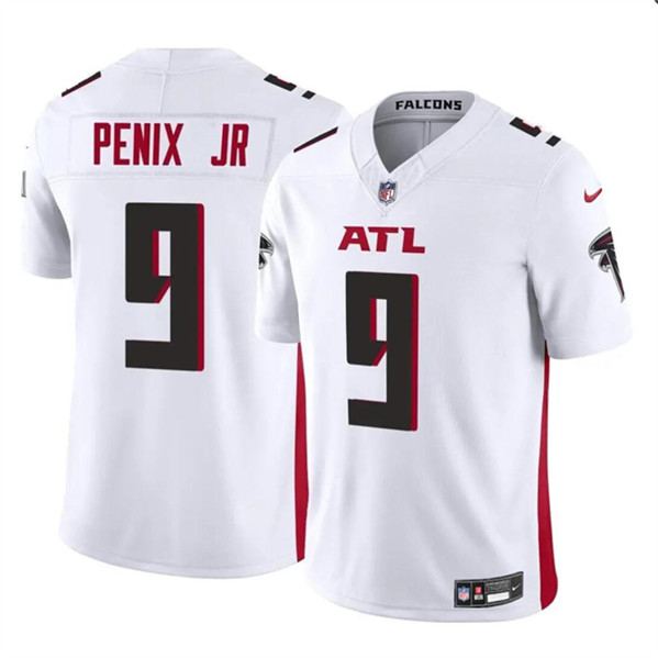 Nike Falcons 9 Michael Penix Jr White 2024 NFL Draft Vapor Limited Jersey