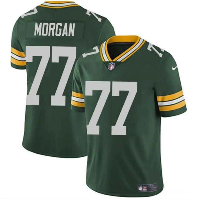 Nike Packers 77 Jordan Morgan Green 2024 NFL Draft Vapor Limited Jersey