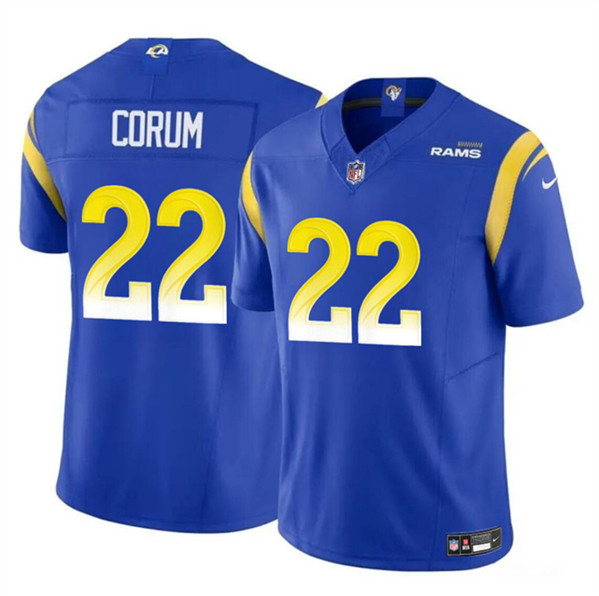 Nike Rams 22 Blake Corum Royal 2024 NFL Draft Vapor Limited Jersey