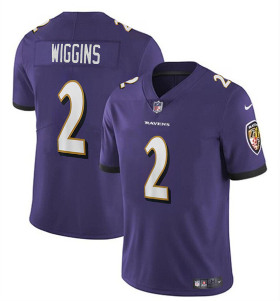 Nike Ravens 2 Nate Wiggins Purple 2024 NFL Draft Vapor Limited Jersey