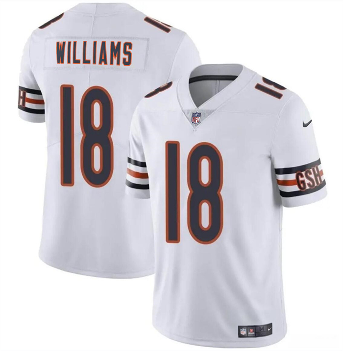 Nike Bears 18 Caleb Williams White 2024 NFL Draft Vapor Limited Jersey