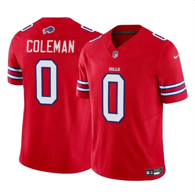 Nike Bills 0 Keon Coleman Red 2024 NFL Draft Vapor Limited Jersey