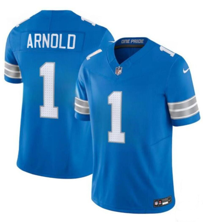 Nike Lions 1 Terrion Arnold Blue 2024 NFL Draft Vapor F.U.S.E. Limited Jersey Nike Lions 1 Terrion Arnold Blue 2024 NFL Draft Vapor F.U.S.E. Limited Jersey