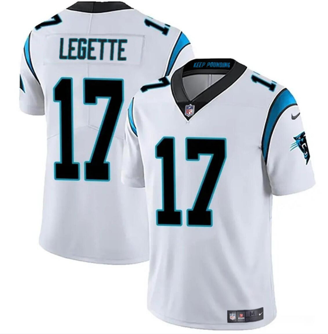 Nike Panthers 17 Xavier Legette White 2024 NFL Draft Vapor Limited Jersey Nike Panthers 17 Xavier Legette White 2024 NFL Draft Vapor Limited Jersey