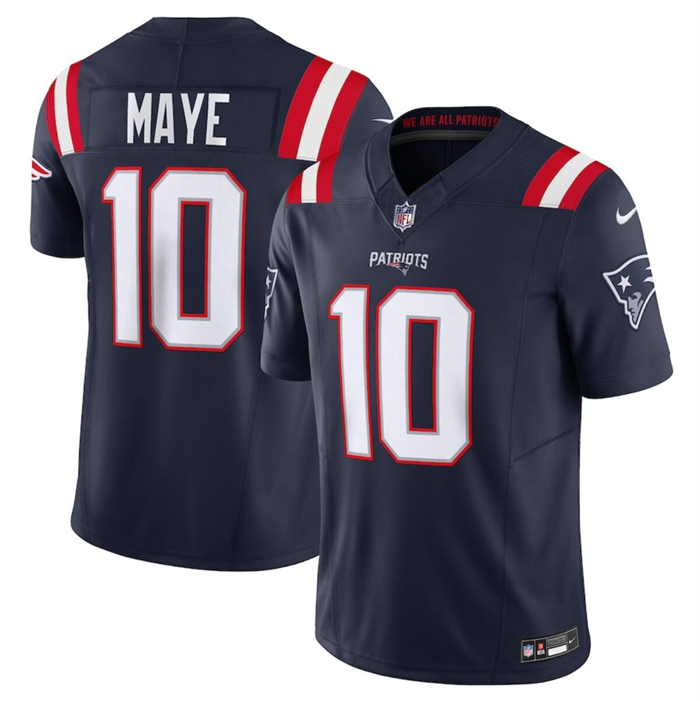 Nike Patriots 10 Drake Maye Navy 2024 NFL Draft Vapor Limited Jersey Nike Patriots 10 Drake Maye Navy 2024 NFL Draft Vapor Limited Jersey