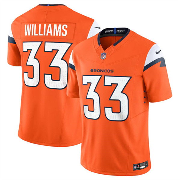 Nike Broncos 33 Javonte Williams Orange 2024 F.U.S.E. Vapor Limited Jersey