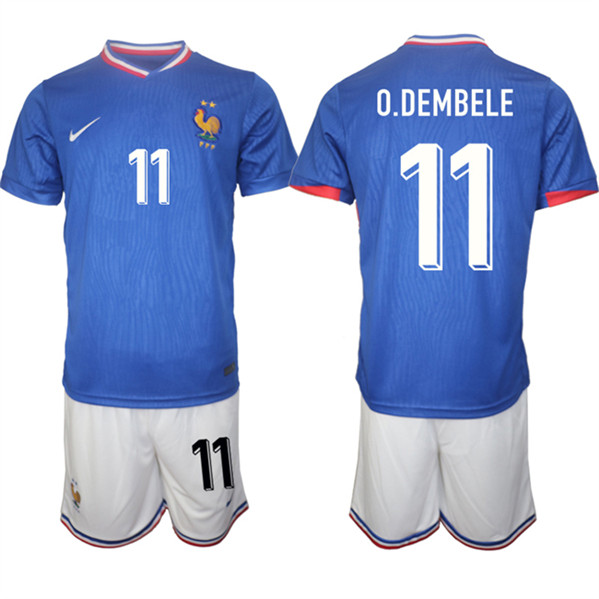 2024-25 France 11 Ousmane Dembele Home Soccer Jersey 2024-25 France 11 Ousmane Dembele Home Soccer Jersey