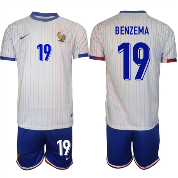 2024-25 France 19 Karim Benzema Away Soccer Jersey 2024-25 France 19 Karim Benzema Away Soccer Jersey