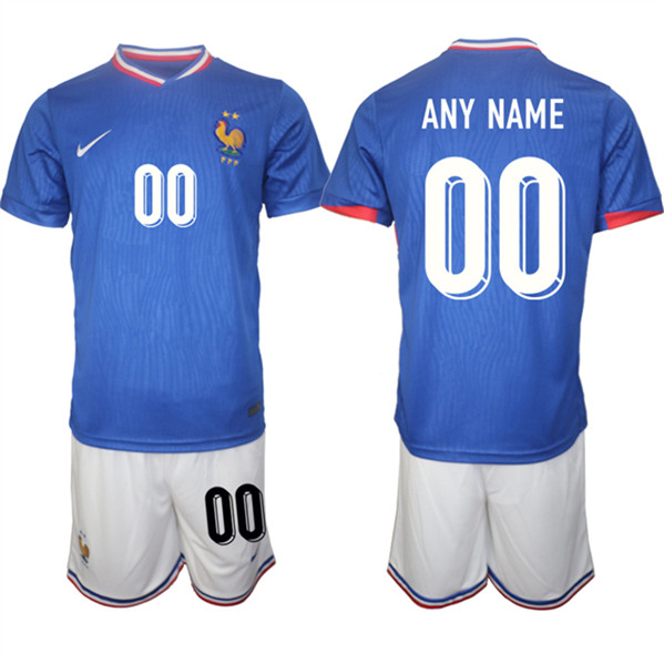 2024-25 France Custom Home Soccer Jersey 2024-25 France Custom Home Soccer Jersey