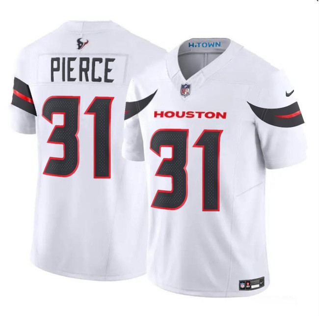 Nike Texans 31 Dameon Pierce White 2024 Vapor F.U.S.E. Vapor Limited Jersey