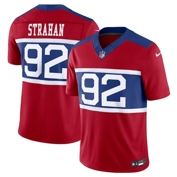 Nike Giants 92 Michael Strahan Century Red Alternate Vapor F.U.S.E. Limited Jersey