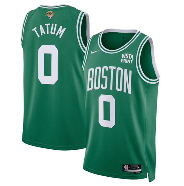 Celtics 0 Jayson Tatum Green Nike 2024 Finals Swingman Jersey