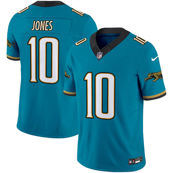 Nike Jaguars 10 Mac Jones Teal Prowler Throwback Vapor F.U.S.E. Limited Jersey