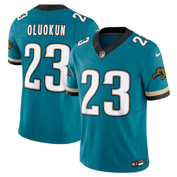 Nike Jaguars 23 Foye Oluokun Teal Prowler Throwback Vapor F.U.S.E. Limited Jersey