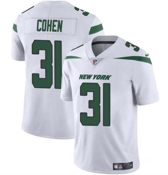 Nike Jets 31 Tarik Cohen White Vapor Untouchable Limited Jersey