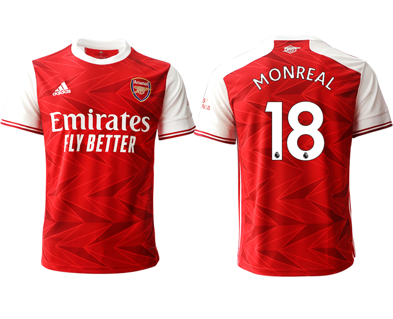 2020-21 Arsenal 18 MONREAL Home Thailand Soccer Jersey