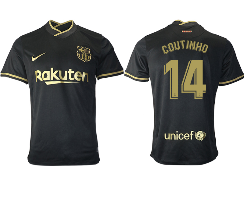 2020-21 Barcelona 14 COUTINHO Away Thailand Soccer Jersey - Click Image to Close
