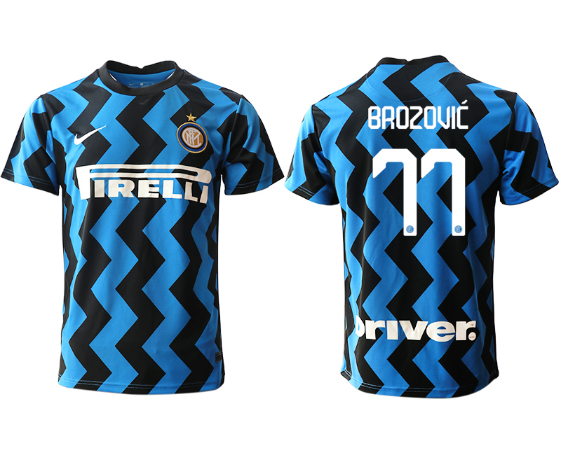 2020-21 Inter Milan 77 BROZOUIC Home Thailand Soccer Jersey