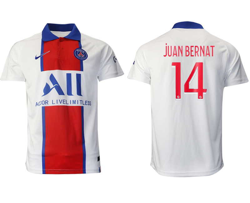 2020-21 Paris Saint Germain 14 jUAN BERNAT Away Thailand Soccer Jersey - Click Image to Close