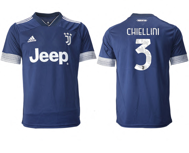 2020-21 Juventus 3 CHIELLINI Away Thailand Soccer Jersey