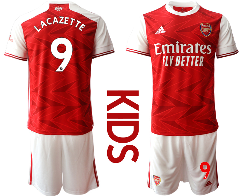 2020-21 Arsenal 9 LACAZETTE Youth Home Soccer Jersey