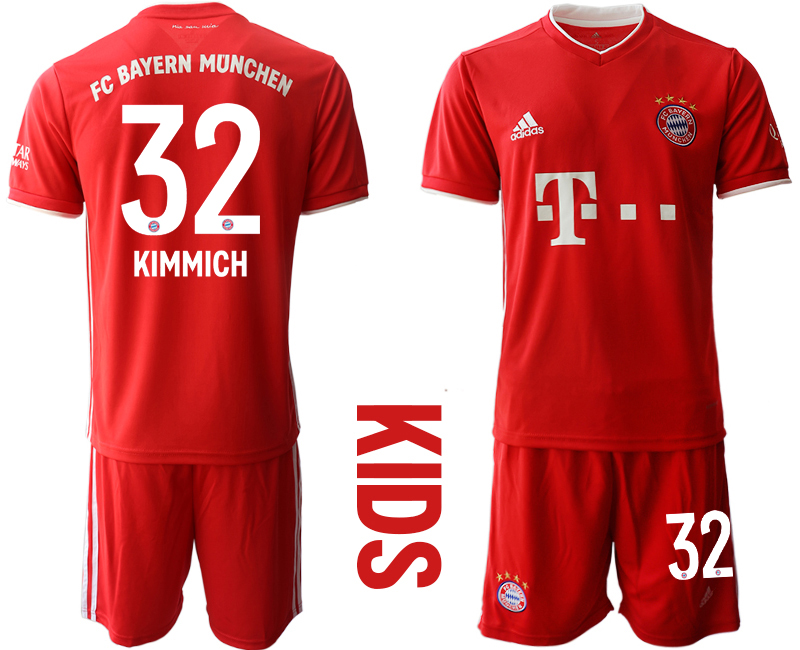 2020-21 Bayern Munich 32 KIMMICH Youth Home Soccer Jersey - Click Image to Close
