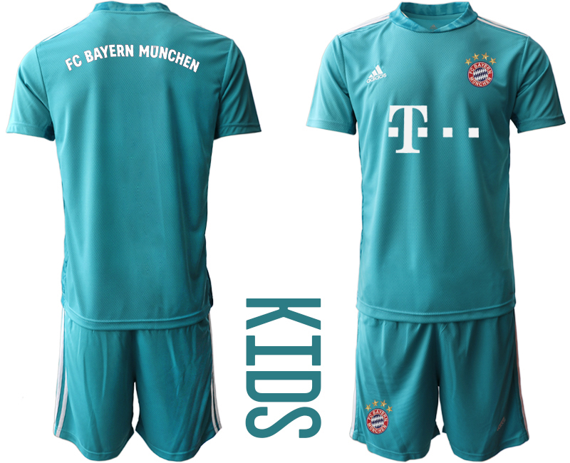 2020-21 Bayern Munich Blue Youth Goalkeeper Soccer Jersey