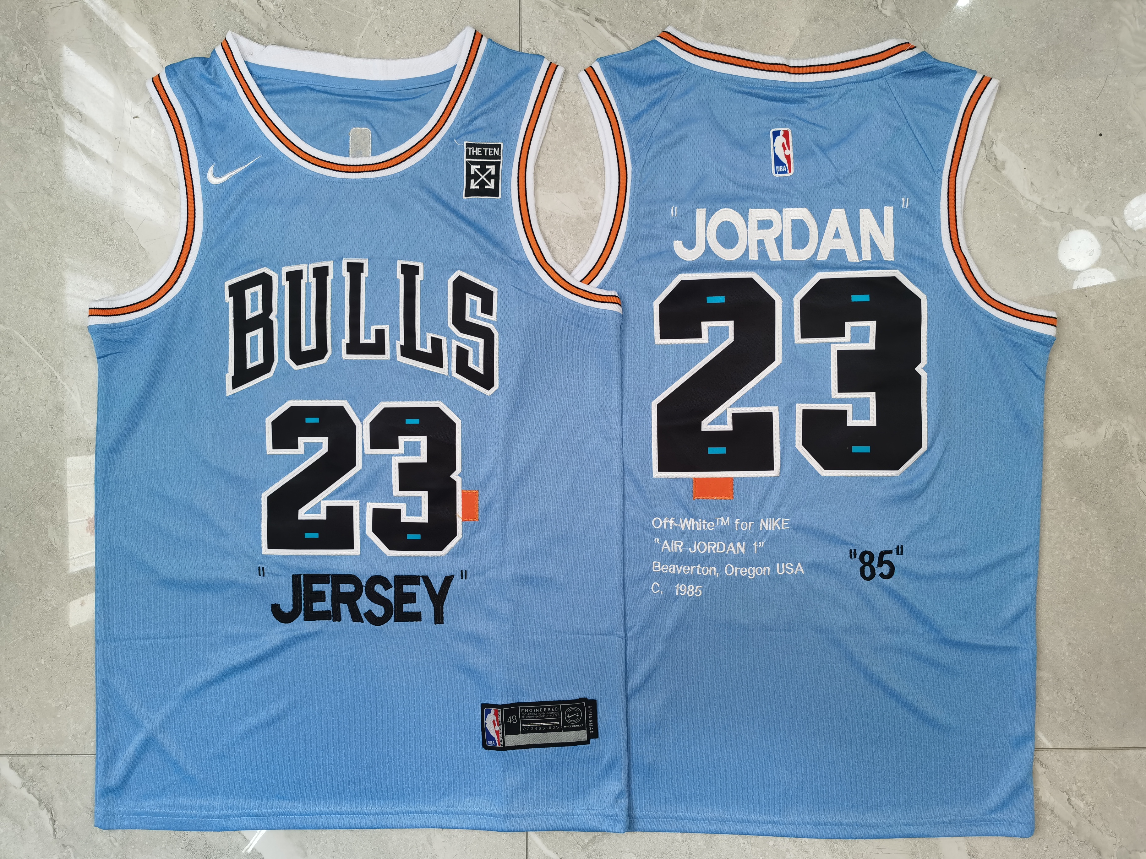 Bulls 23 Michael Jordan Blue Nike "85" Swingman Jersey