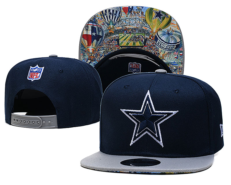 Cowboys Fresh Logo Black Adjustable Hat TX