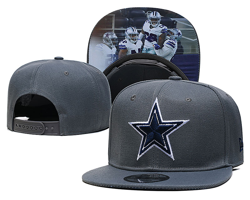Cowboys Fresh Logo Gray Adjustable Hat TX - Click Image to Close