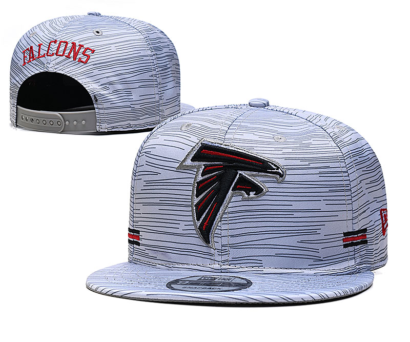 Falcons Team Logo New Era Gray 2020 NFL Sideline Adjustable Hat TX - Click Image to Close