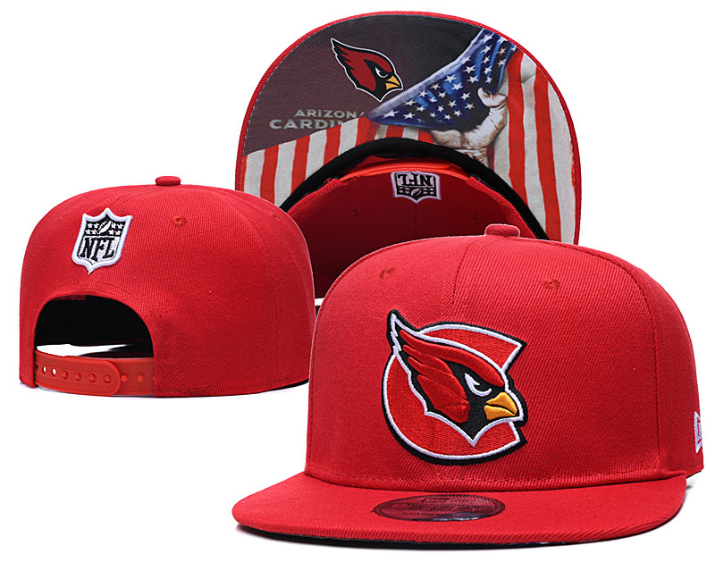Arizona Cardinals Team Logo Black USA Flag Adjustable Hat GS