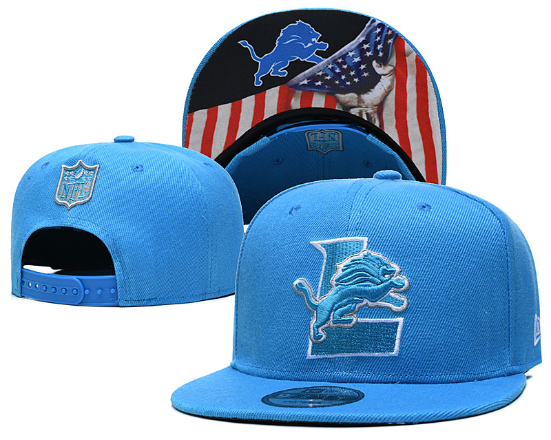 Lion Team Logo Blue USA Flag Adjustable Hat GS