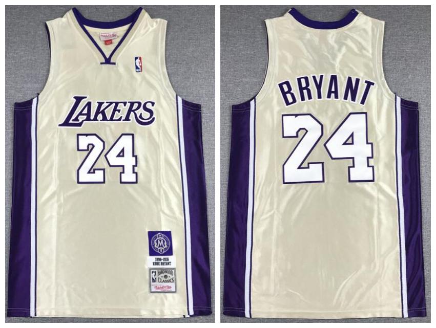 Lakers 24 Kobe Bryant Gold Hall Of Fame 1996-2016 Hardwood Classics Jersey