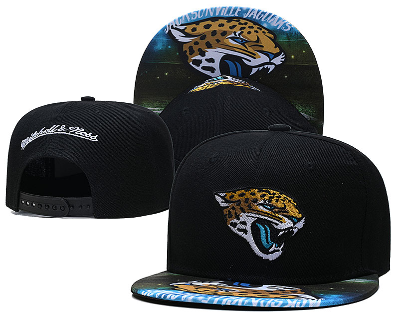 Jaguars Team Logo Black Mitchell & Ness Adjustable Hat LH