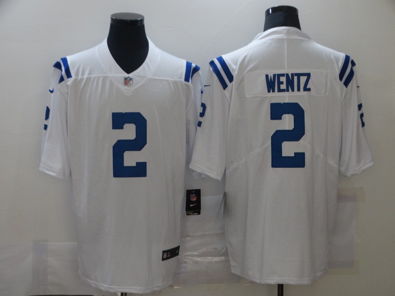Nike Colts 2 Carson Wentz White Vapor Untouchable Limited Jersey