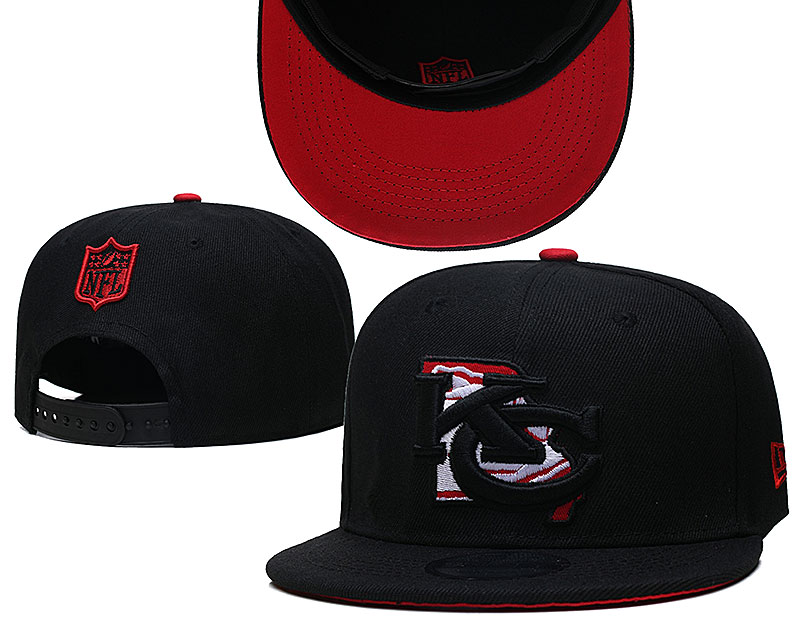Chiefs Team Logo Black New Era Adjustable Hat GS