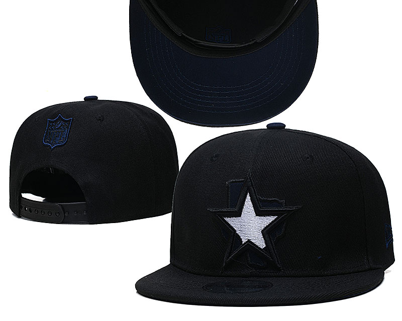 Cowboys Team Logo Black New Era Adjustable Hat GS