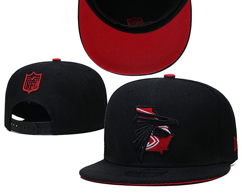 Falcons Team Logo Black New Era Adjustable Hat GS