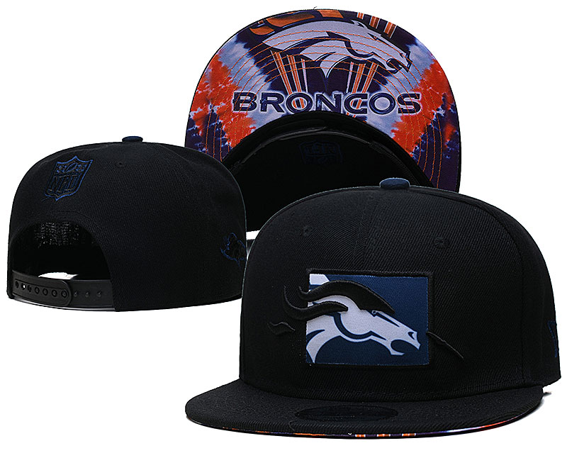 Broncos Team Logo Black New Era Adjustable Hat YD