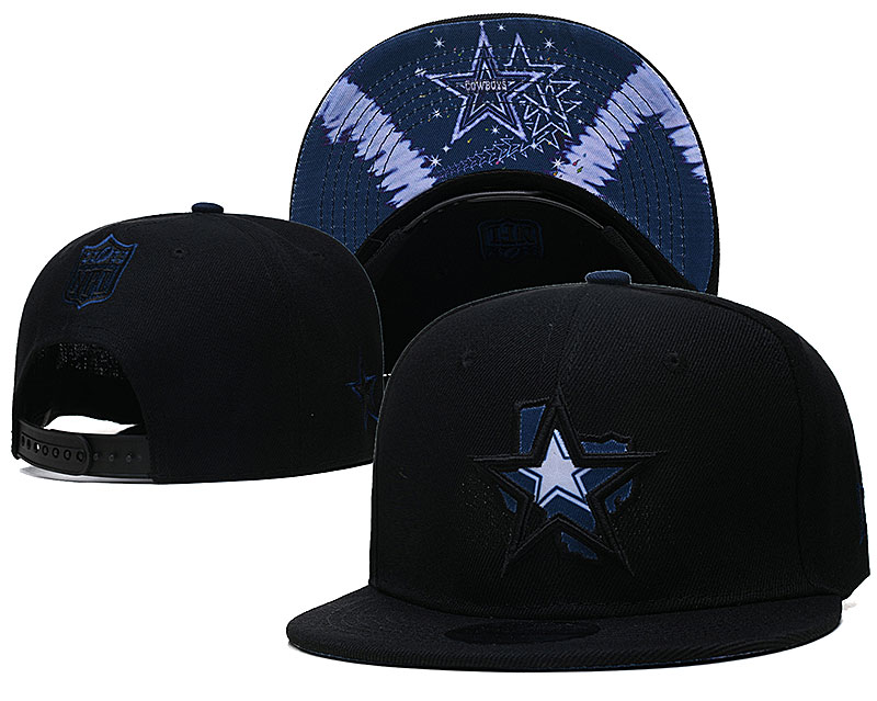 Cowboys Team Logo Black New Era Adjustable Hat YD