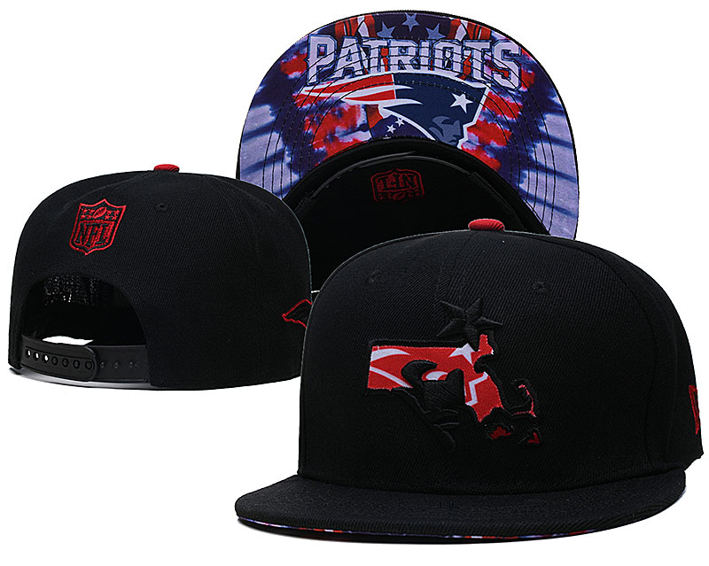 Patriots Team Logo Black New Era Adjustable Hat YD