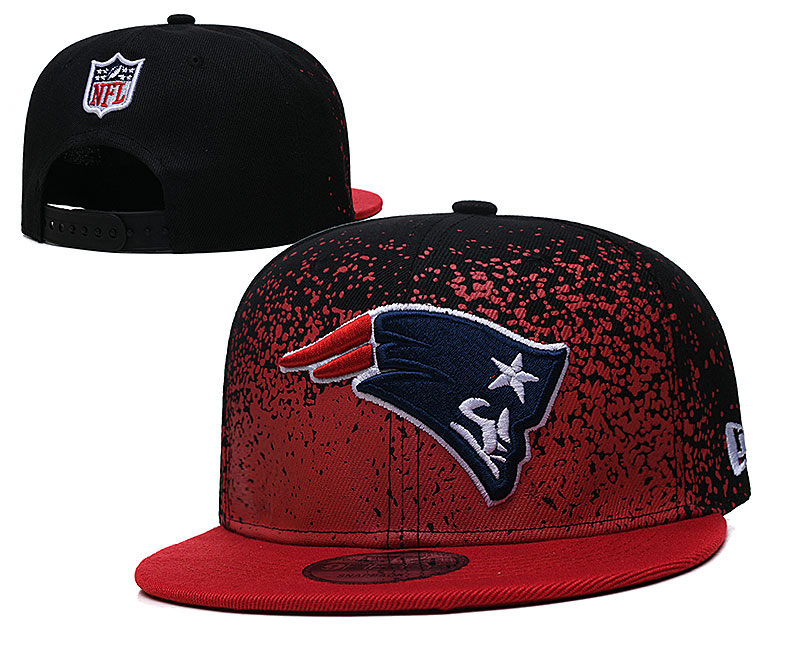 Patriots Team Logo New Era Black Red Fade Up Adjustable Hat GS