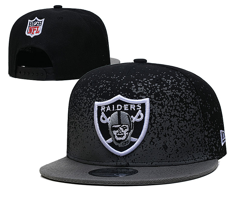 Raiders Team Logo New Era Black Gray Fade Up Adjustable Hat GS